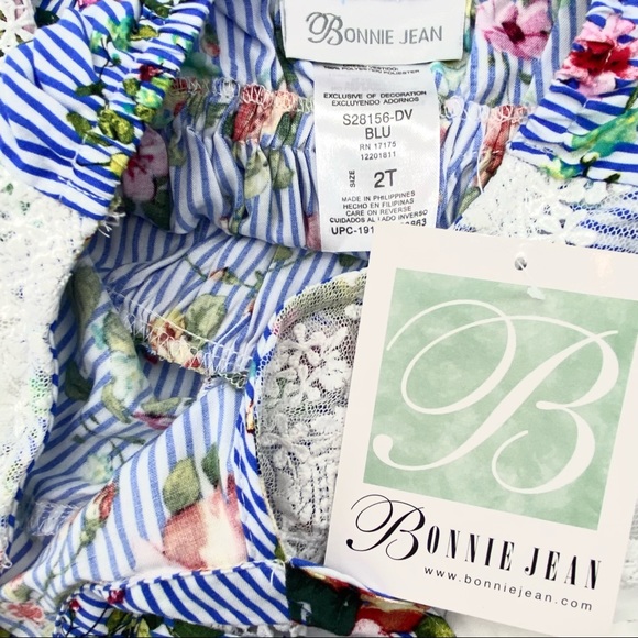 NWT Bonnie Jean Floral & Lace Halter Maxi Dress, 2T - Picture 12 of 14